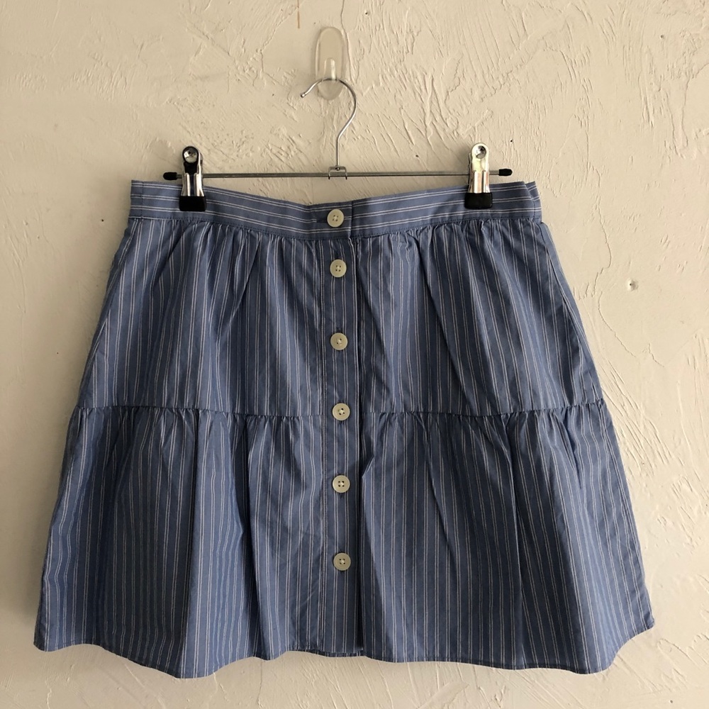 Madewell button-down flare skirt